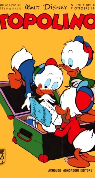 Topolino 0358 - Mondadori 1962 - Italian