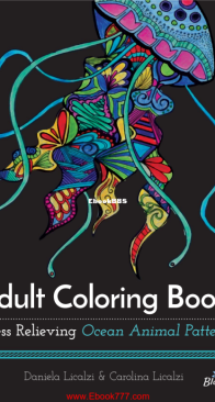 Adult Coloring Book - Ocean Animal Patterns - Blue Star - English
