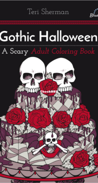 Adult Coloring Book - Gothic Halloween - Blue Star - English