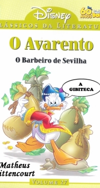 Clássicos da Literatura Disney 27 - O Avarento - O Barbeiro de Sevilha - Abril 2010 -  Brazilian Portuguese