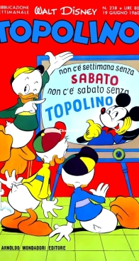 Topolino 0238 - Mondadori 1960 - Italian