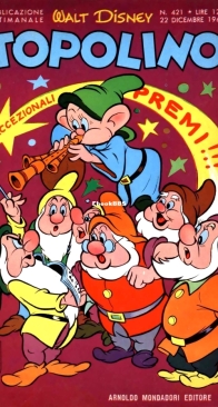 Topolino 0421 - Mondadori 1963 - Italian