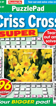 PuzzleLife PuzzlePad Criss Cross Super - Issue 89 - March 2025 - English